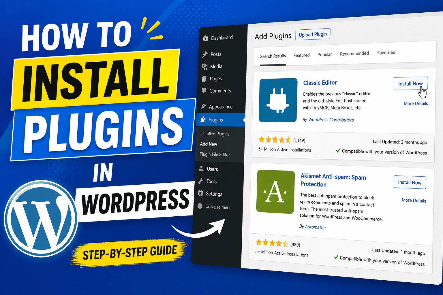 How to Install Plugins in WordPress